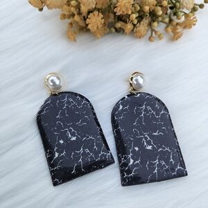 Handmade Polymer Clay Earrings covered in Resin